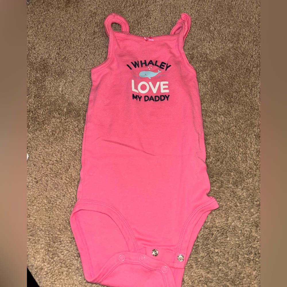Size 12m pink carters tank top onesie